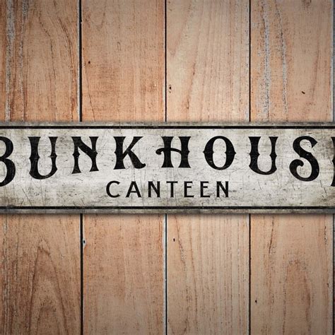 bunk house outline metal signs|Bunkhouse Signs .